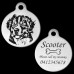 Bernese Mountain Dog Engraved 31mm Large Round Pet Dog ID Tag